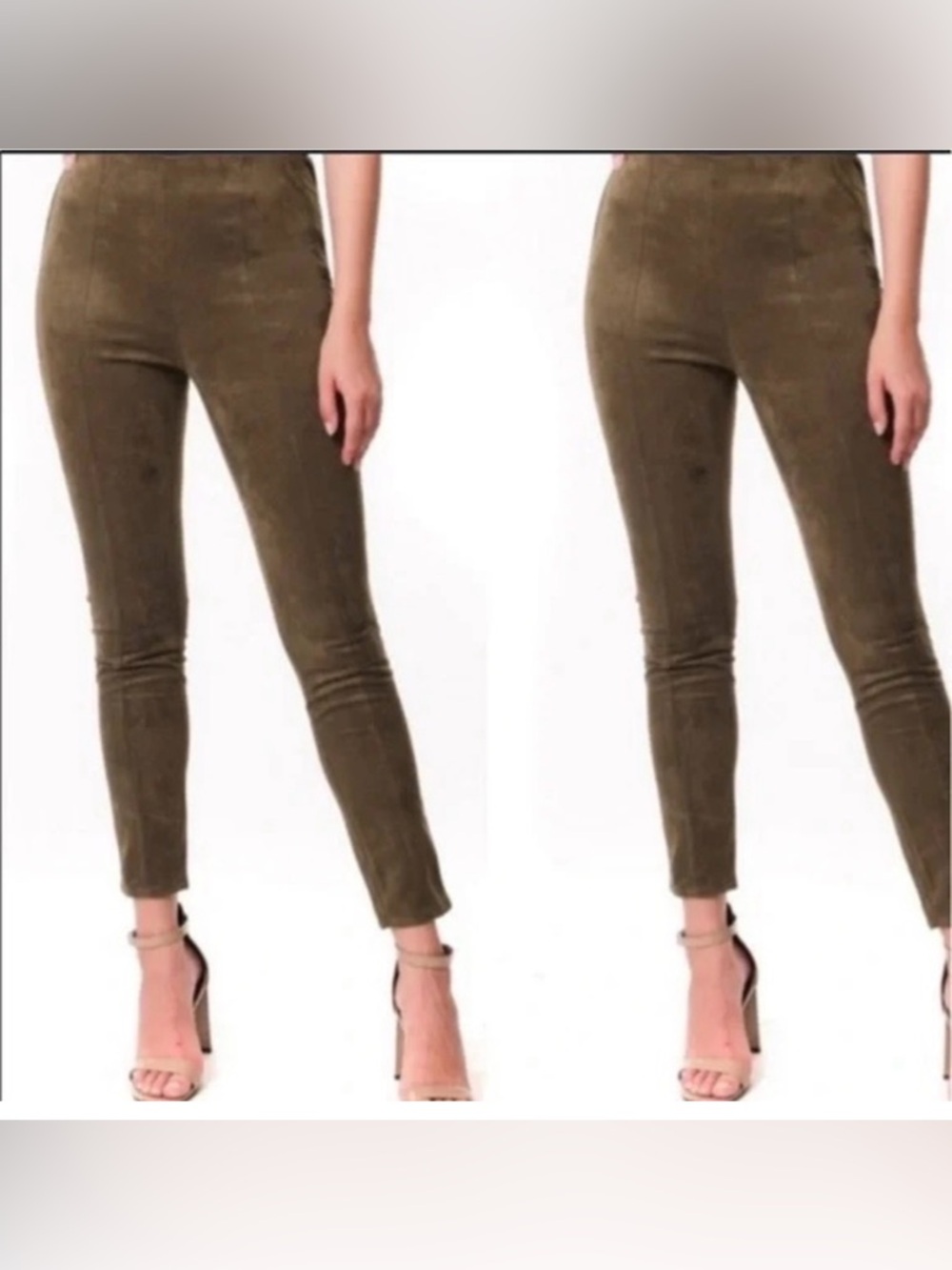 BlankNyc Brown High-Waisted Pants Faux Suede Soft NWOT Size 26 Stretch comfy